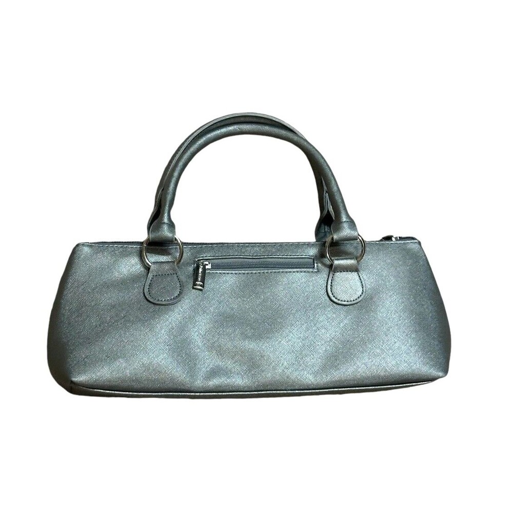 Insulated wine purse silver handbag Shimmer NWOT picnic chic preppy minimalist